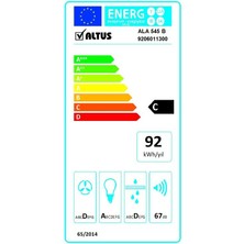 Altus Ala 545 B 60 cm Siyah Cam Duvar Tipi Ankastre Davlumbaz