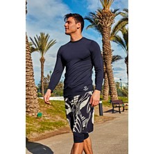 Marina Lacivert Taqva Erkek Yüzme Tişört T2402