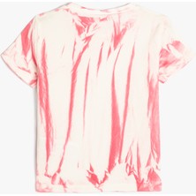 Koton Tişört Batik Desenli Kısa Kollu Bisiklet Yaka Pamuklu