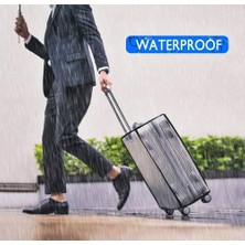 Boldy Su Geçirmez Waterproof Valiz Kılıfı - Bagaj Kılıfı - Bavul Kılıfı - Şeffaf Valiz Koruyucu - Kabin Boy (S)