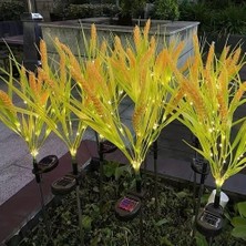 Gaman 2 Adet Güneş Enerjili Solar Dış Mekan Dekoratif, BUĞDAY Çiçeği LED Işık Bahçe Süsü