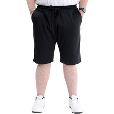 ModeXL  Büyük Beden Erkek Kapri Basic Yan Cepli 24514 Siyah