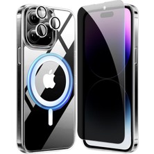 Etiget iPhone 14 Pro Magsafe Şeffaf Kılıf + Hayalet Ekran Koruyucu + Kamera Lens Koruyucu 3'lü Set