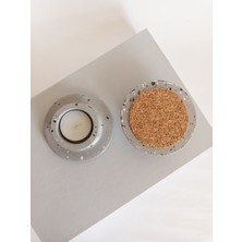 Kedi Creative Arts Terrazzo 2'li Beton Tealıght Mumluk