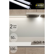 Diyez Dokunmatik Butonlu Dekoratif Mutfak Tezgah Altı LED Lineer Aydınlatma - 50cm - 6500K Beyaz Işık