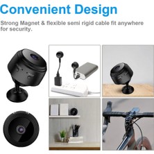 Qasul Iç Güvenlik Kamerası, Mini Wifi Hd 1080P Kamera Kızılötesi Gece Görüş Yakalı, Hareket Sensörü