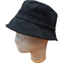 Salar Ticaret Salarticaret Unısex Kaşe Siyah Bucket Kova Şapka