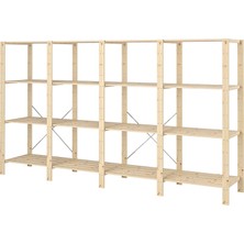 IKEA Çam Raf Ünitesi 307X50X171 cm Klasik Stil Ahşap Malzeme ile Sağlam Depolama Çözümü