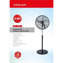 Süsler Sv - 2017 Sanayi Tipi Ayaklı Vantilatör