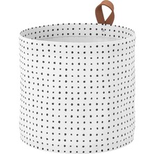 IKEA Çamaşır Sepeti, Beyaz-Siyah, 11 Lt