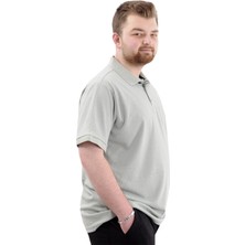 ModeXL  Büyük Beden Erkek Tişört Polo Yaka Jakar U24337 Çağla