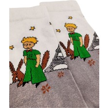 Shuttle Park Ithal Özel Seri Unisex Little Prince Renkli Soket Çorap Dikişsiz