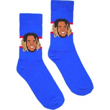 Happy Socks Ithal Özel Seri Unisex Major League Socks Vladimir Guerrero Jr. Renkli Soket Çorap