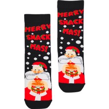 Bonapart Özel Koleksiyon Unisex Yılbaşı Noel Merry Christmas Happy Smack Mas Soket Çorap