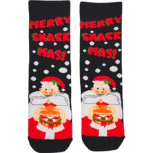 Bonapart Özel Koleksiyon Unisex Yılbaşı Noel Merry Christmas Happy Smack Mas Soket Çorap