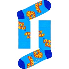 Happy Socks Ithal Özel Seri Unisex Happy Socks Number One Dad Sock Renkli Soket Çorap Dikişsiz