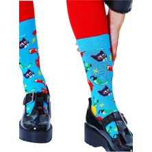 Happy Socks Ithal Özel Seri Unisex Chili Cat Sock Happy Socks Renkli Soket Çorap