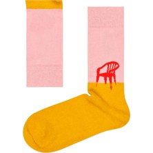 Happy Socks Ithal Özel Seri Unisex Limited Happy Socks Happy Puffy Renkli Soket Çorap