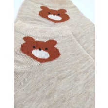 Bonapart Unisex Happy Bear Renkli Patik Çorap