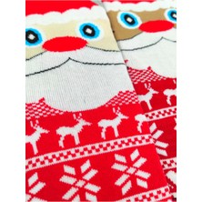 Bonapart Özel Koleksiyon Unisex Yılbaşı Noel Merry Christmas Happy Noel Deer Soket Çorap