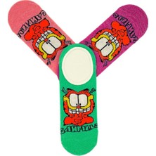 Bonapart 3 Çift Unisex Garfield Desenli Renkli Babet Çorap