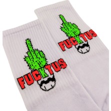 Shuttle Park Unisex Comics Fashion Fcktus Tenis Penye Çorap