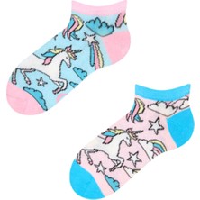 Happy Socks Ithal Özel Seri Unisex Unicorn Star Renkli Patik Çocuk Çorap