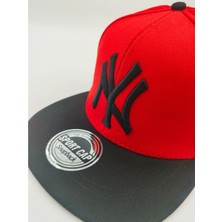 Shuttle Park Kırmızı Siyah Şapka Hip Hop Hat Snapback New York Yankees Sport Cap Şapka