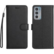 BDT Market Motorola Kenar 20 Klasik Düz Renk Için Flip Case Kart Yuvası ile Yüksek (Yurt Dışından)