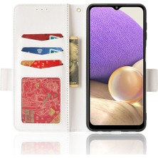 BDT Market Samsung Galaxy A32 4g Manyetik Pu Deri Kart Yuvaları Tutucu Yan (Yurt Dışından)