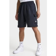 Nike Club Cargo Cepli Erkek Siyah Pamuklu Şort