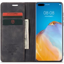 Huawei P40 Manyetik Kapatma Için Flip Case Darbeye Çevir Folio Kitap Pu (Yurt Dışından)