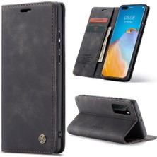 Huawei P40 Pro Flip Folio Kitap Kılıf Için Flip Case Kart Yuvası Kickstand Pu (Yurt Dışından)