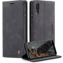 Huawei P20 Vintage Pu Deri Cüzdan Manyetik Kapatma Kılıf Için Flip Case (Yurt Dışından)