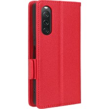 Sony Xperia 10 V Pu Deri Manyetik Cüzdan Kart Yuvaları Tutucu Için Kılıf (Yurt Dışından)