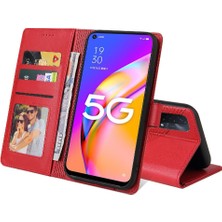 Oppo A93 5g Premium Deri Üç Kart Yuvaları Kickstand 4 Için Flip Case (Yurt Dışından)