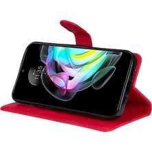 Motorola Kenar 20 Klasik Düz Renk Için Flip Case Kart Yuvası ile Yüksek (Yurt Dışından)