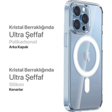 LioTech Iphone 11 Uyumlu 3D Kamera Lens Korumalı Magsafe Şarj Özellikli Şeffaf Sararmaz ve Darbe Emici Özelliğe Sahip Case