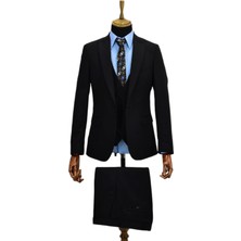 Baglan Erkek Siyah Silim Fit Takım Elbise BGL-ST02034