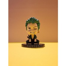 Anime One Piece Monkey Zoro Action Mini Figür Oyuncak Biblo Model 2 - 6.5 cm