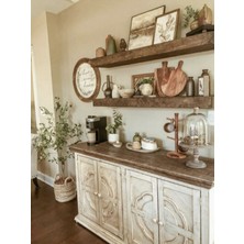 Yggdrasil Home Decor Dekoratif  Ahşap  2’li  Takım 105x20x4 cm (Gizli Aparatlı Raf)