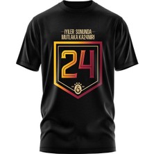 Galatasaray Lisanslı 24 Şampiyonluk T-Shirt  Aslan Ahşap Kutulu