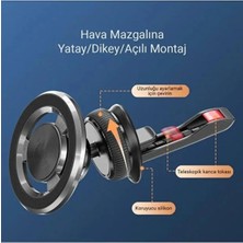 LioTech Yüksek Kaliteli Araç Izgara Klipsli Manyetik Magsafe Araç Tutucu
