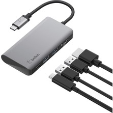 Store USB C 4'ü 1 Arada Çok Bağlantı Noktalı Adaptör (4k Hdmı, Usb-C 100W Pd Geçişli Şarj ve Daha Fazlası Için 2 x USB A Bağlantı Noktası Ile)
