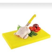 Türkay Polietilen Kesim Tahtası Et Meyve Kesme Levhası 50X30X4 cm Sarı