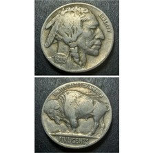 Escoines Koleksiyon 1935 Amerika 5 Cent Kızılderili-Bufalo Çt/ççt Eski Yabancı Madeni Para - 399636657987B3EC3D