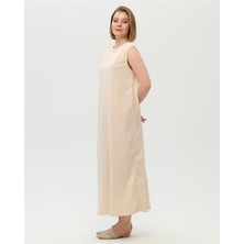 Bwest Defile Içlik Sade Basic Kolsuz Elbise - 06041.023 - Krem