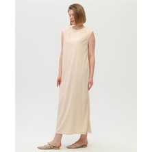 Bwest Defile Içlik Sade Basic Kolsuz Elbise - 06041.023 - Krem