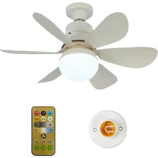 Globalhut Tavan Vantilatörü Aydınlatmalı, 40W Ayarlanabilir LED Fan Lambası Uzaktan Kumandalı, 3 Renk Sıcaklığı Hızı, Küçük Tavan Vantilatörü Işık [enerji Sınıfı A] (Yurt Dışından)