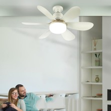 Globalhut Tavan Vantilatörü Aydınlatmalı, 40W Ayarlanabilir LED Fan Lambası Uzaktan Kumandalı, 3 Renk Sıcaklığı Hızı, Küçük Tavan Vantilatörü Işık [enerji Sınıfı A] (Yurt Dışından)